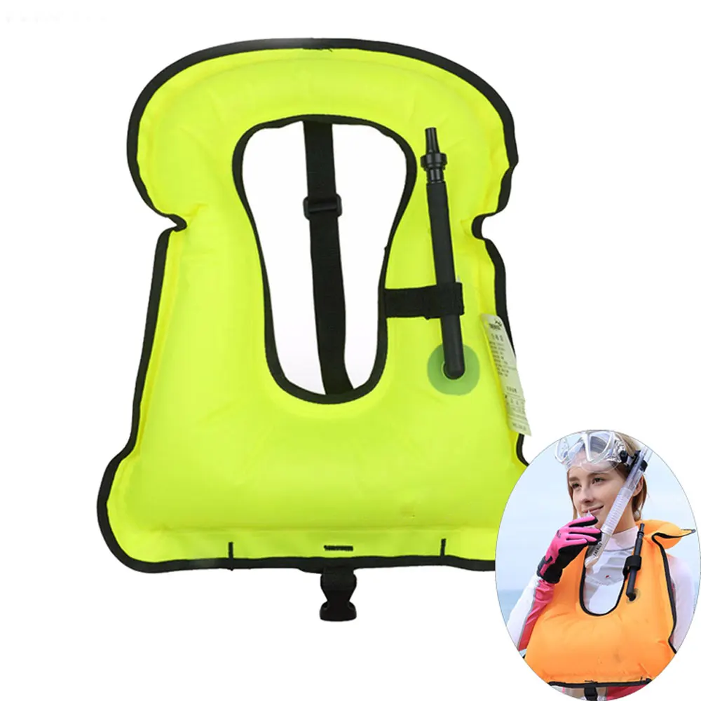 Inflatable Adult Life Vest Jacket Life Saving Float Ring Snorkeling