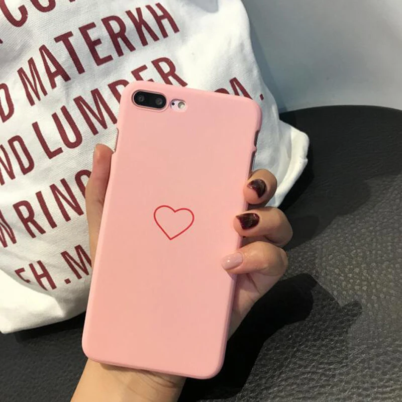 Cute Heart Couple Phone Case For iphone 6 Case For iphone XS Max Xr X 6S 7 7Plus 6Plus 8 8Plus X 5 5S SE PC Hard Plastic Cover Cute Heart Couple Phone Case For iphone 6 Case For iphone XS Max Xr X 6S 7 7Plus 6Plus 8 8Plus X 5 5S SE PC Hard Plastic Cover