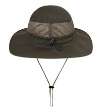 Солнцезащитная Кепка унисекс Панама для рыбалки Кепка с широкими полями сафари Регулируемый головной убор на шнурке casquette homme шляпы для женщин тени Солнцезащитная шляпа