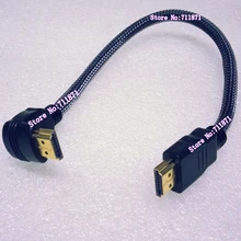 300 мм короткий изгиб под прямым углом HDMI кабель 300 мм изгиб 90 градусов hdmi-кабель позолоченный Чистый медный HDMI провод кабель Шнур