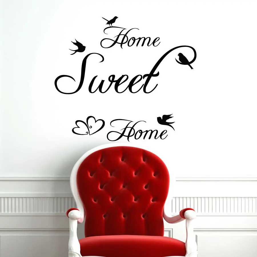 Zooyoo Hogar Dulce Hogar Pajaros Con Corazones Decoracion De Pared