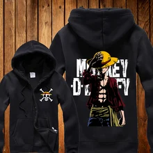 Новая цельная Толстовка аниме Луффи Повседневная куртка с косплейным принтом Мужская одежда куртка на молнии пальто