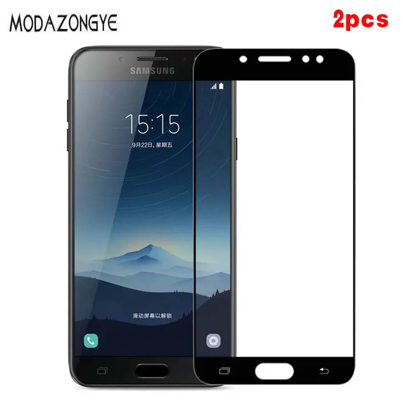 2pcs For Samsung Galaxy J7 Plus Tempered Glass For Samsung Galaxy J7 Plus J7plus J7 Screen Protector Full Cover Glass Film Glass Film Glass For Samsungfull Cover Aliexpress