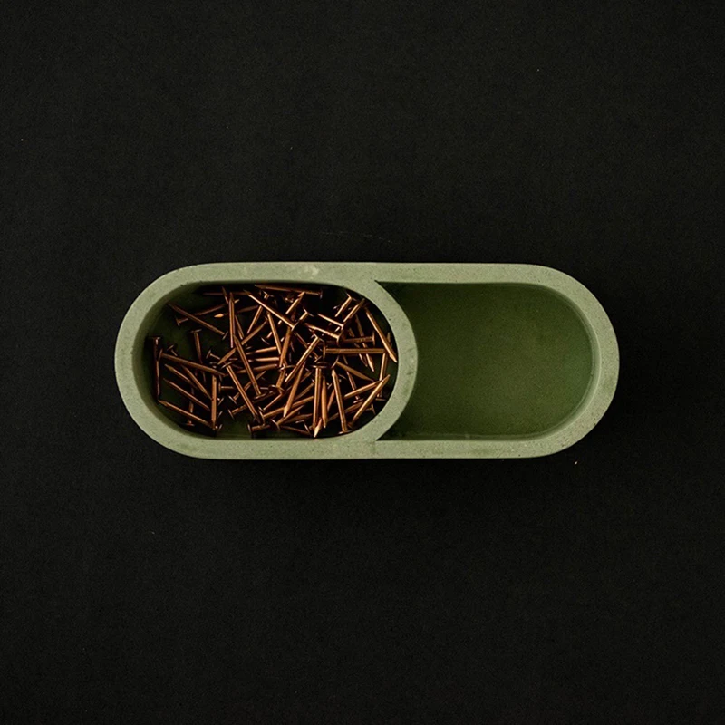 

Cement Receiving Box Silicone Mold Concrete Gypsum Handicraft Dry Fruit Jewelry Receiving tray mould