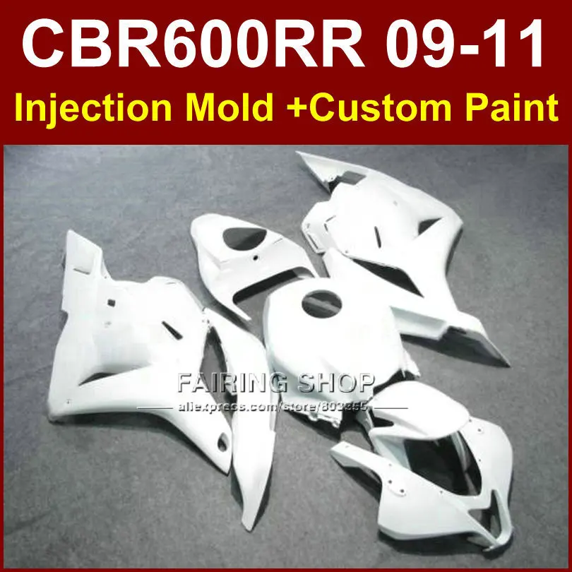Pure white customize fairing set for HONDA CBR600RR kit 2009 2010 2011 cbr600 rr ABS bodykits CBR 600 RR 09 10 11+7Gifts | Автомобили и