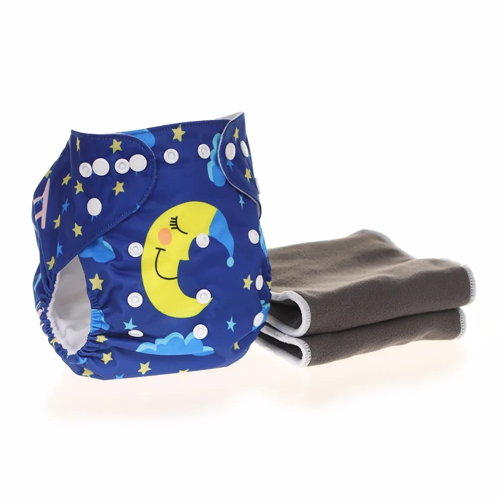 Collocation 2 pcs 4 layers bamboo carbon fiber+digital printing cloth