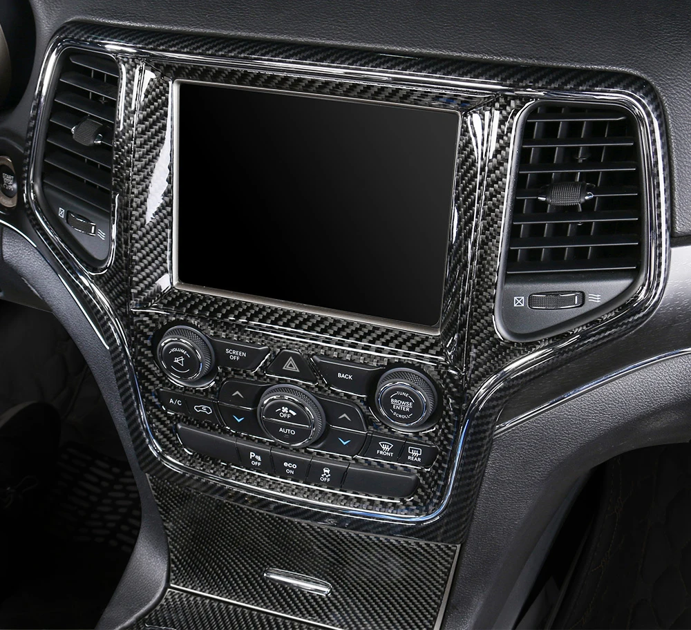 Для Jeep Grand Cherokee- ABS углеродное волокно зерна центр gps навигационная рамка Крышка отделка автомобильные аксессуары