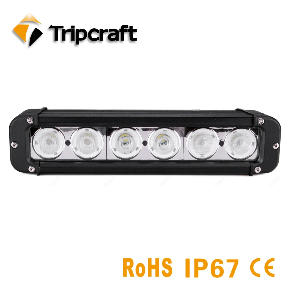 

TRIPCRAFT 60W 10.9Inch LED Light Bar Single Row IP67 waterproof LED driving light for 12v 24v Boat Car Tractor Truck 4x4 SUV ATV