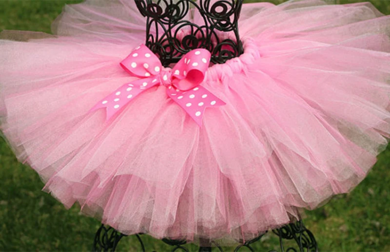 Little Girls Tutu, infant Toddler, Made to Order Tutu, Tulle Tutu Skirt, Photo Prop, Easter Tutu Dress- Pink, Taffy, White2