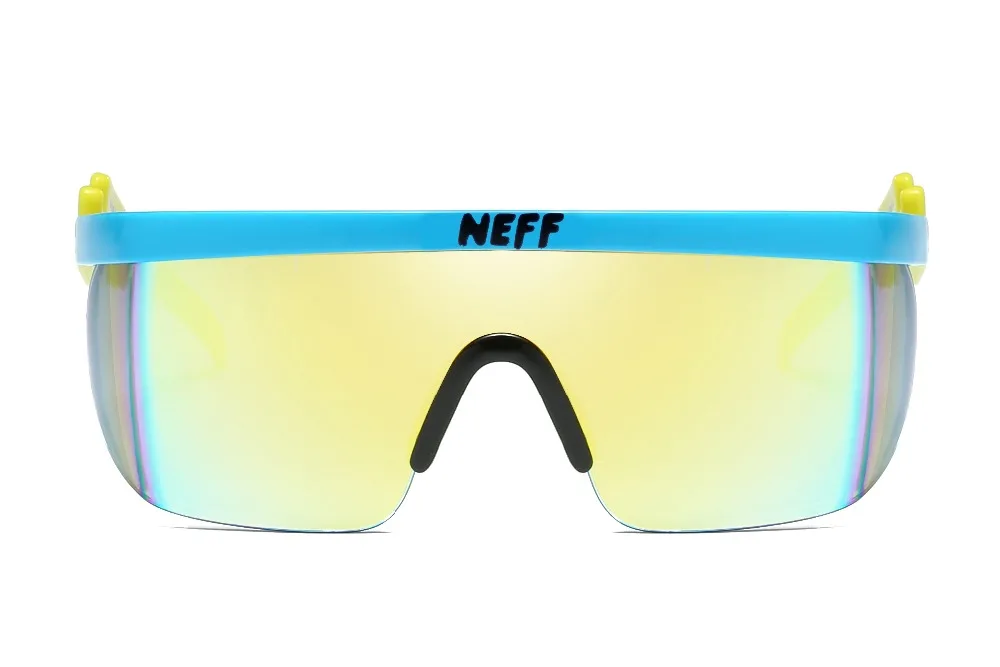 NEFF Sunglasses Sport Windproof Sun glasses Reflective man Brand Designer Coating Mirror 2 Piece Lense Gafas De Sol De Shades UV