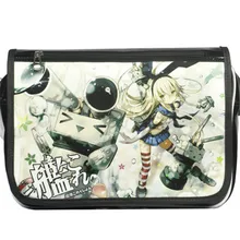 New Kantai Collection patent leather Shoulder Bag Cartoon Cosplay Lolita Unisex Printing Messenger School Bag Free