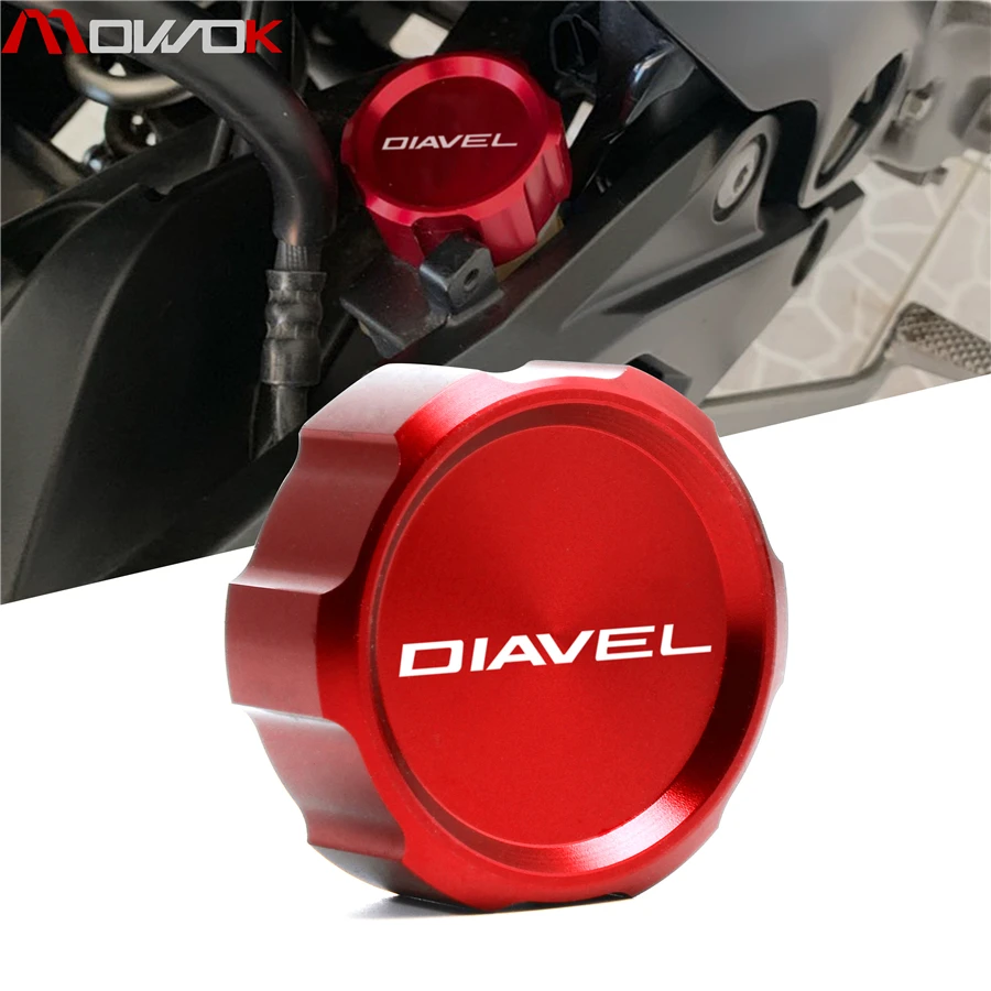 Для поездок на мотоцикле Ducati Diavel 2010- 2011 2012 2013 Motorfiets аксессуары CNC Алюминиевый задний тормоз Крышка Резервуара шапки