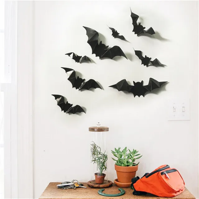 2017 New Diy Pvc Bat Wall Sticker Decal Luminous Decor 2017 New Diy Pvc Bat Wall Sticker Decal Luminous Decor Stickers Festival Party Decoration Black Ej972555