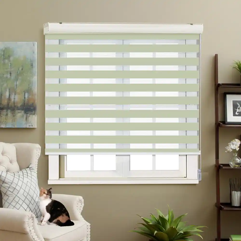 Adjule Sunlight Home Beige Valance Dual Roller Blinds Zebra Customized Aliexpress Adjule Sunlight Home Beige Valance
