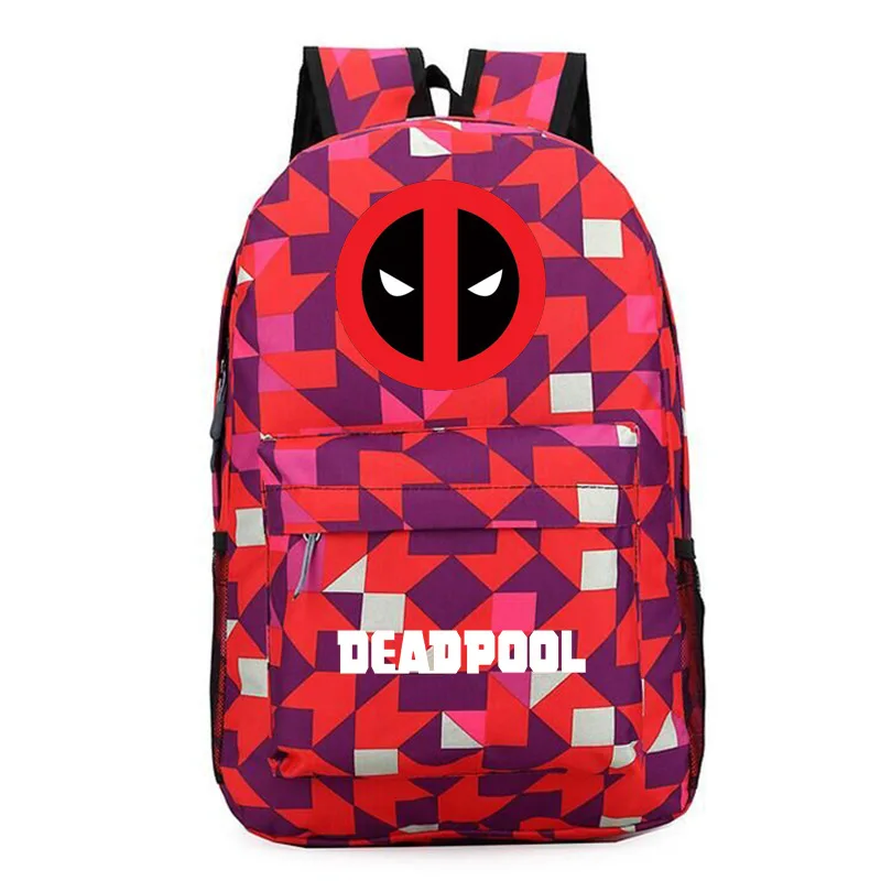 

Dead Pool Comic Super Hero Anime School Book Bags Laptop Backpack Mochila Feminina Boys Girls Back To School Gift Day Pack