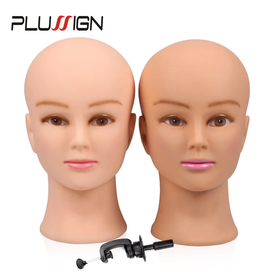 Rubber Female Mannequin Head and Clamp For Wigs Professional