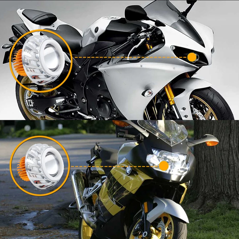 Huiermeimi 1 шт. Moto rcycle головной светильник светодиодный 12 в 10 Вт налобный фонарь для