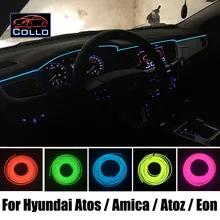 Новый Для Hyundai Atos/Santro Xing/Amica/Atoz/Eon/Atos Eon/Автомобиль Романтический Гибкий Неон Холодный Свет/9 М Набор EL провода