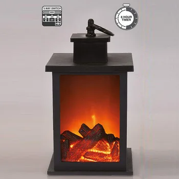 

1 Pcs Fireplace LED Burning Effect Lantern Light Lamp Durable For Garden Lawn Bedroom MAL999