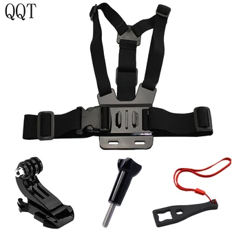 

QQT for Go pro SJCAM SJ4000 GoPro Accessories Chest Mount Harness for Gopro hero 7 6 5 4 3+ 3 SJ5000 sport Action camera