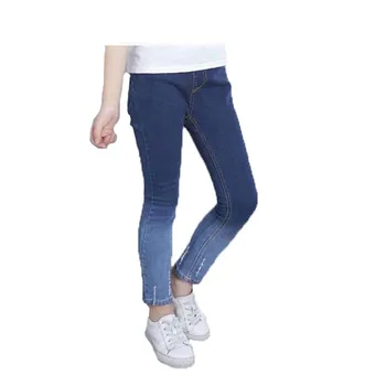 

Autumn Jeans For Girls Skinny Pants High Quality Denim Clothes Spring Distrressed Leg Trousers Denim Kids Wear For Girls 6-14Y