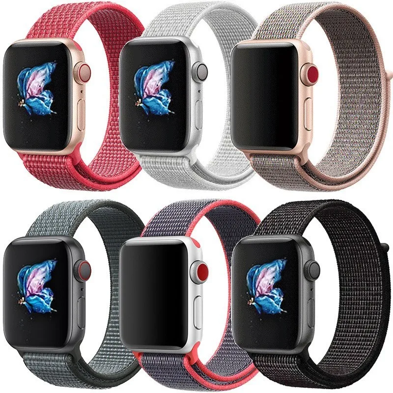 22 мм 20 нейлоновый ремешок для Xiaomi Amazfit Bip Pace на запястье нейлоновая липучка Смарт