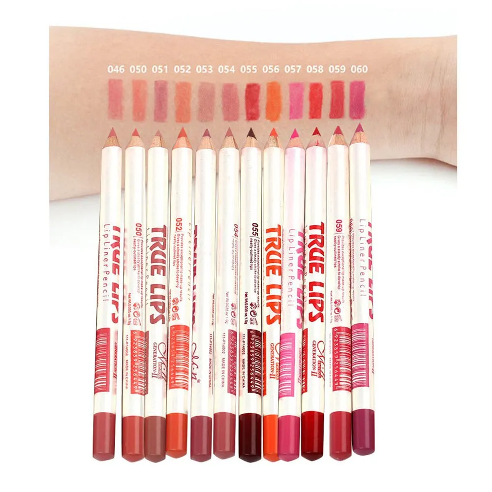 12 цветов/коробка Professional Lip Liner Sexy матовый карандаш для губ Карандаш ню Lipsliner ручка