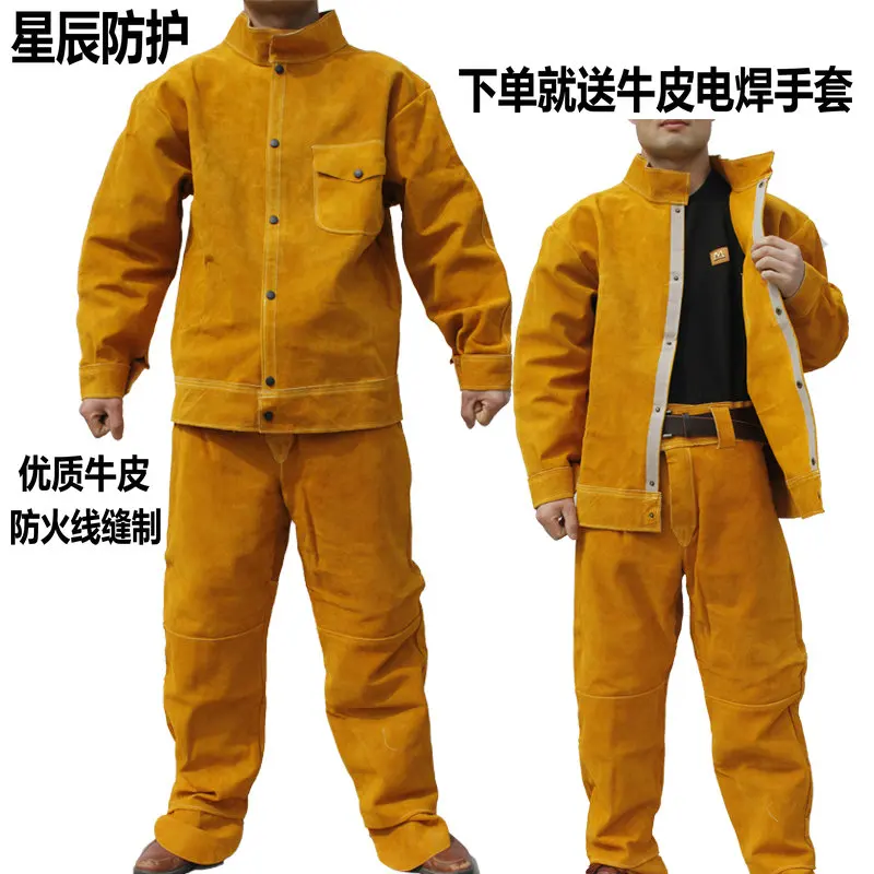 

against hot insulation flame retardant argon arc welding of pure cattle hide radiation protection welding welder welding