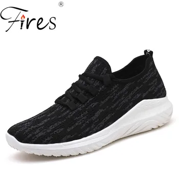 

Fires Man's Black Flat Shoes Lace-up Outdoor Leisure Shoes Comfortable Soft Loafer Shoes Men Lightweight Casual Shoes Male Flats