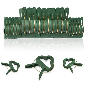 

60 pcs. Green Plant Clips Plant Clamps Perfect for Plant Protection Supported