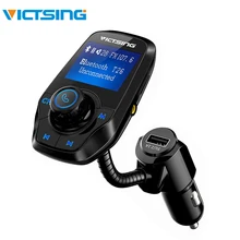 VicTsing FM Transmitter Bluetooth Wireless In-Car Radio Transmitter Adapter 3.5mm USB Port Support AUX Input 1.44'' Display TF VicTsing FM Transmitter Bluetooth Wireless In-Car Radio Transmitter Adapter 3.5mm USB Port Support AUX Input 1.44'' Display TF