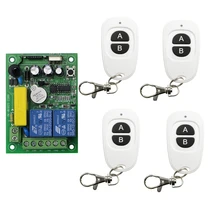 AC 220 V 8 A 2 CH RF беспроводной пульт дистанционного управления 1* приемник+ 4* передатчик умный бытовой