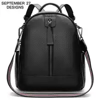 Fashion Female Backpacks 100% Real Genuine Cow Leather Women Bags Ladies Casual Travel Daypack Bag Girl Preppy Style Schoolbag