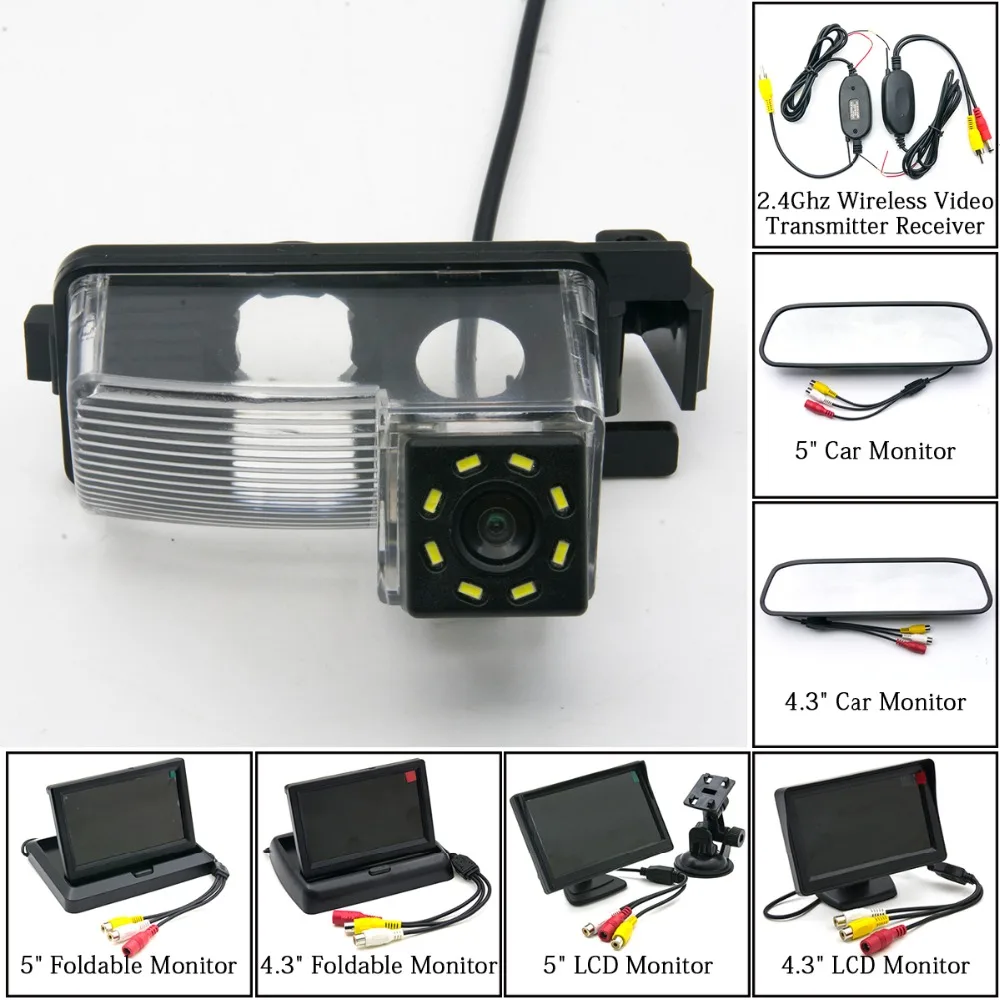

8LED HD Car Rear View Camera Reverse Backup Parking Monitor Wireless For Nissan Livina Geniss Cube Tiida Versa Leaf Sentra Latio