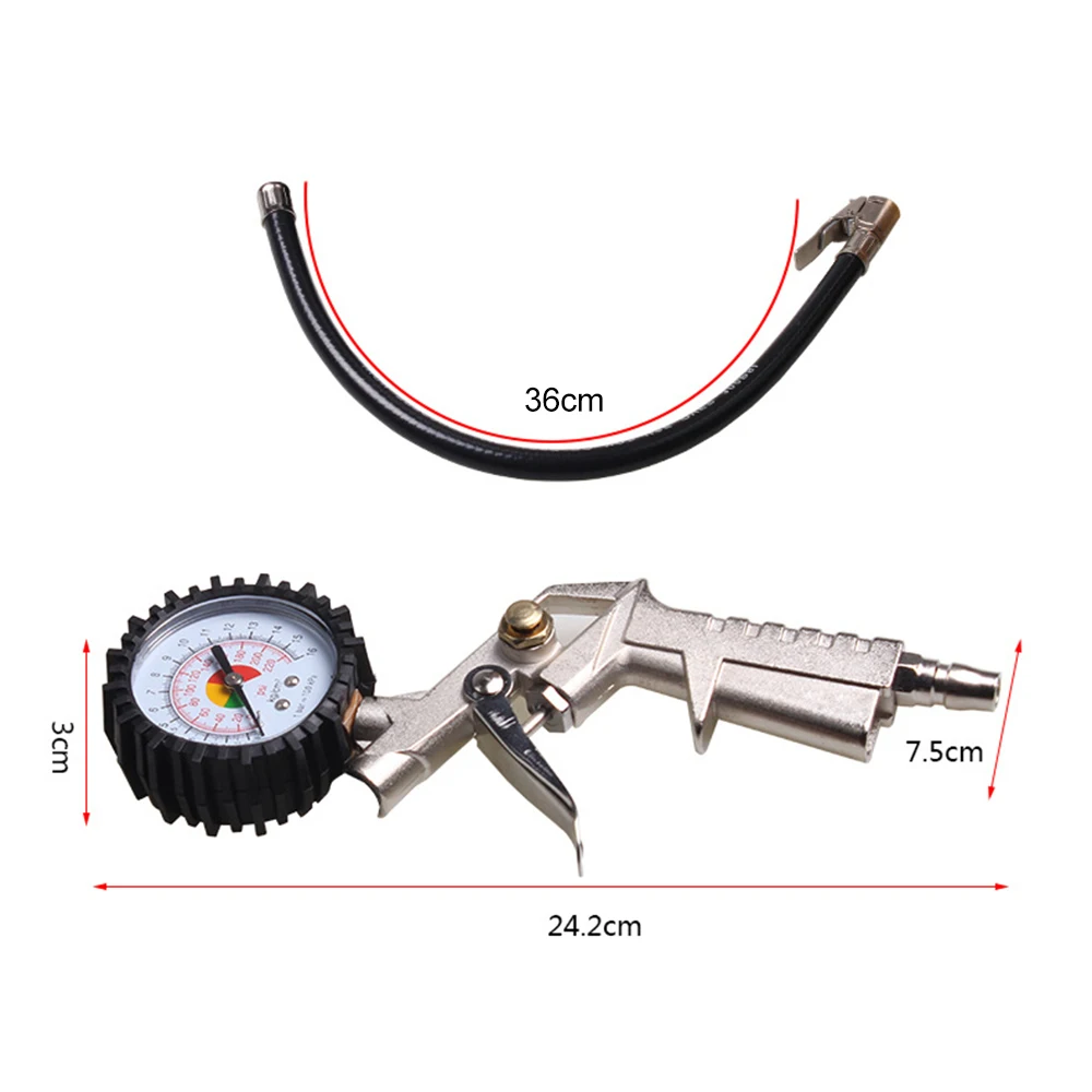Панель датчика давления в шинах автомобиля Instrumen Воздушный пистолет самоблокирующийся надувной манометр барометры тестер для автомобиля грузовика мотоцикла