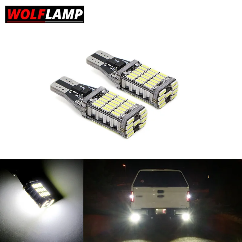 2 шт. светодиодсветодиодный лампы T10 T15 W16W Canbus 45SMD 4014 921 dc12 в 912 лм|Сигнальная лампа| |