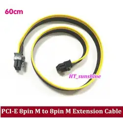50 шт. ~ 100 шт. DHL/EMS Бесплатная доставка 60 см PCIe PCI Express pci-e 8pin штекерным 8pin мужской Мощность кабель 18awg ленточный кабель