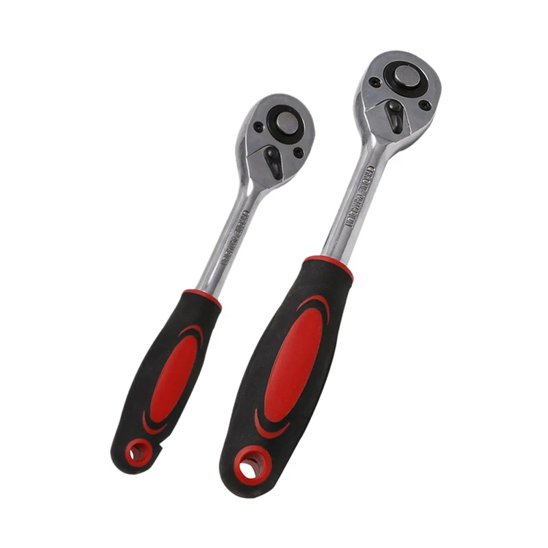 

1PC Practical Multifunctional 1/4" & 3/8" 24 Teeth Quick Release Reversible Ratchet Wrench Spanner Ratchet Handle
