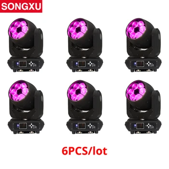 

6pcs Bee Eyes Moving Head Light 6x40W RGBW 4in1 LED Beam Wash Moving Head Light with Zoom Function/SX-MH0640