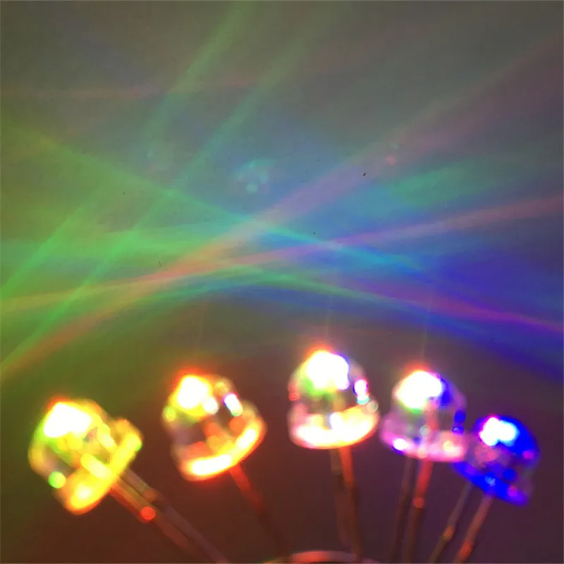 100pcs LED 5mm Straw Hat RGB Fast flash/Slow Flashing Transparent Tri-Color Red Green Blue 20mALED Light Emitting Diode DIY Kit 5pcs 100pcs stm32l100rbt6 stm32l100rb stm32l100r stm32l100 stm32l stm32 stm ic mcu 32bit 128kb flash 64lqfp