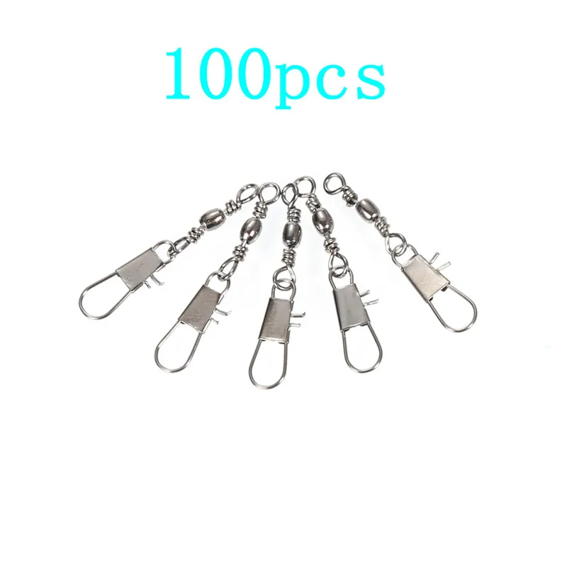 100 x Brass Barrel Alloy Swivel Pin Connector Solid Rings Interlock Snap