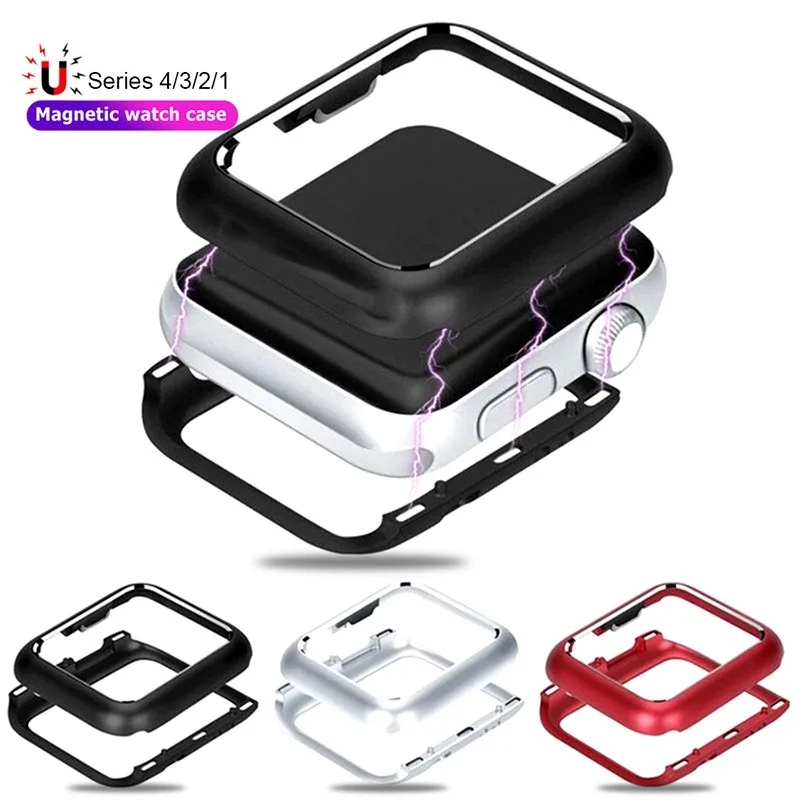 

Etui Magnetic cover for Apple Watch 38 42 40 44 mm Case Shell Protective for iwatch i watch 1 2 3 4 Accessories Hoesjes Estojo