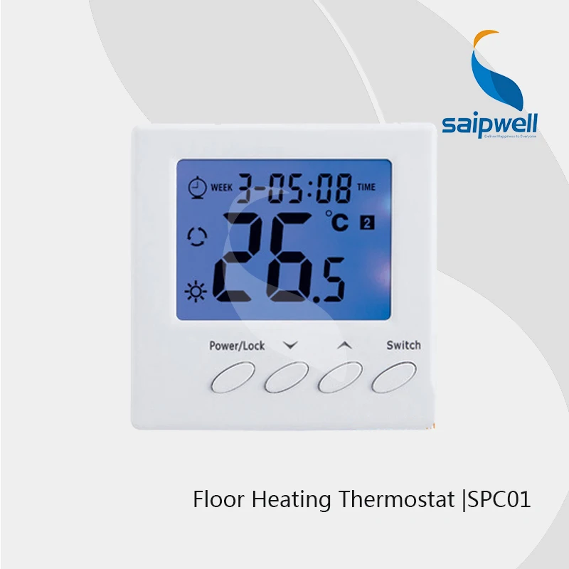 16A 85250V Weekly Programmable Heating Room Thermostat/ Floor Room