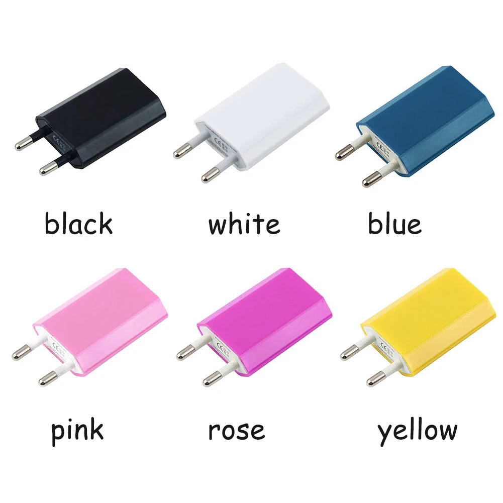 EU штекер USB зарядное устройство 5 В/1A для путешествий походная телефон настенное