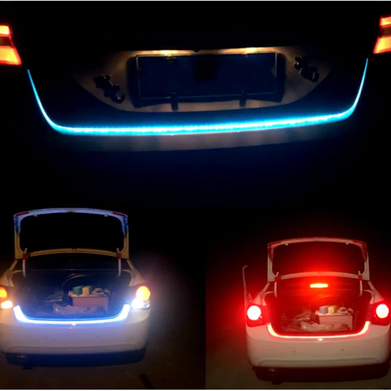 JURUS Car-Styling Turn Signal Amber Flow Car Led Strip RGB Trunk Tail Light Ice Blue DRL Daytime Running Light RED Brake Lights JURUS Car-Styling Turn Signal Amber Flow Car Led Strip RGB Trunk Tail Light Ice Blue DRL Daytime Running Light RED Brake Lights