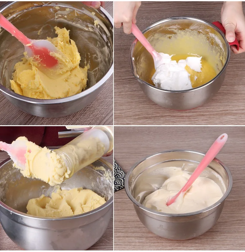 New Silicone Flexible Spatula Pastry Batter Scraper Mixer Baking Tools For Cake Inside Colorful Nylon Core Heat Resistant Tool -8