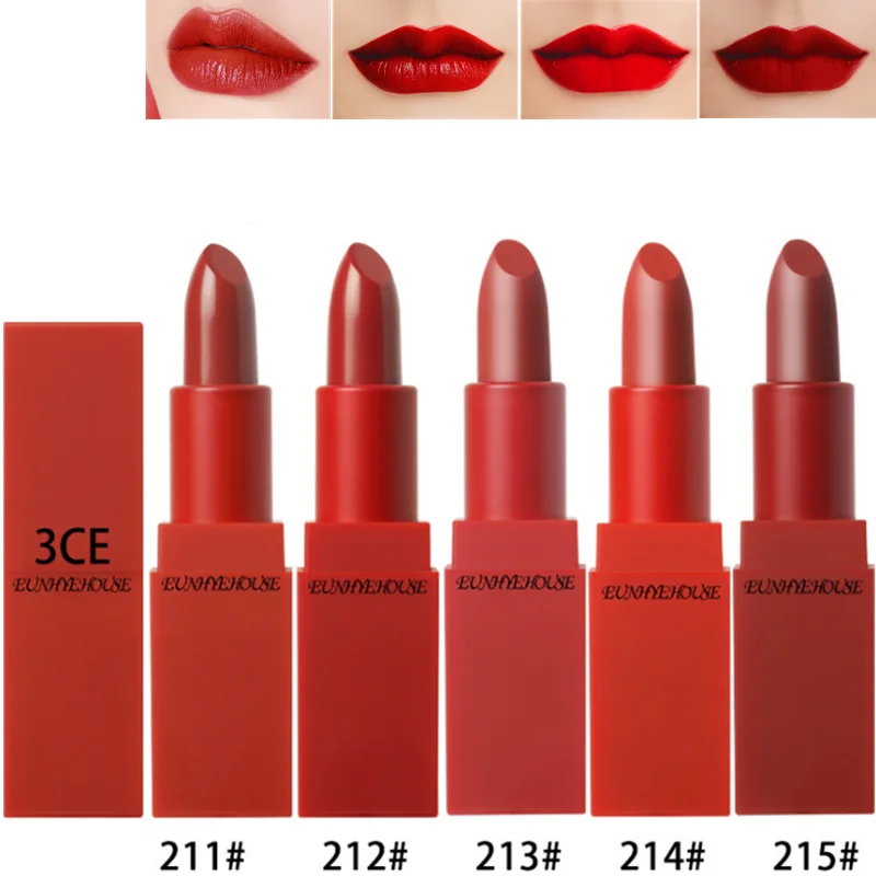 

3CE Eunhye House Red Recipe Lip Color Makeup Cosmetics Red Lipstick Moisturizing Matte None-Stick Cup Lipstick