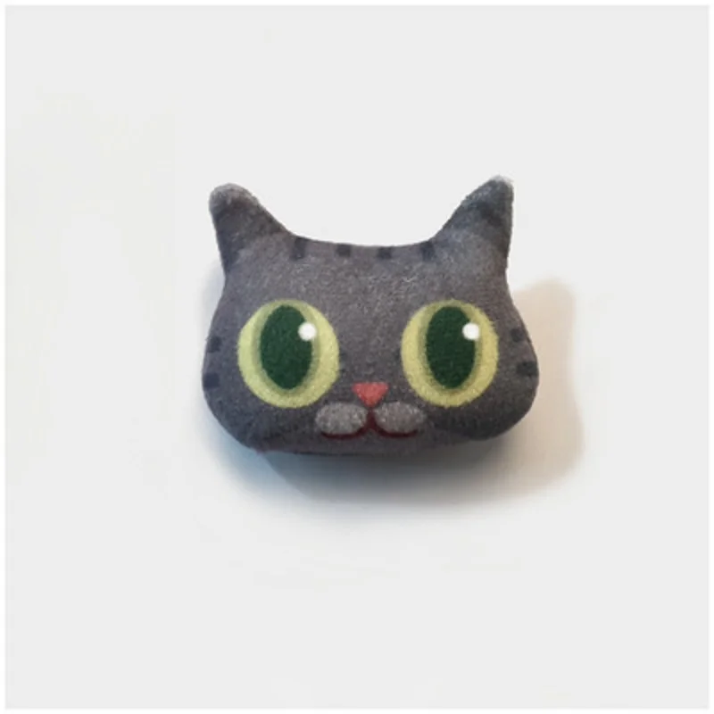 

Gift DIY New Design Hand Made 3D Catoon Cotton Charming Funny Grey Cat Cute Girl Brooch Multifunction Women Brooches Z017