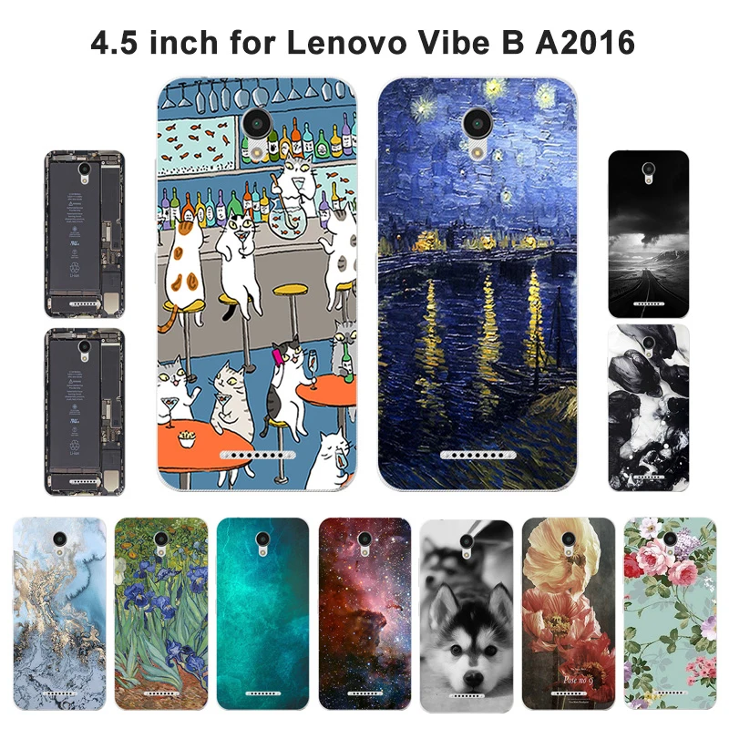 

Soft Phone Case For Lenovo Vibe A2016A40 A Plus A1010 A20 A1010a20 Back Cover Scenery Painted For Lenovo Vibe B A2016 A40