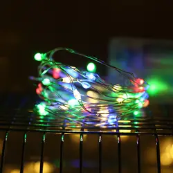 Оптовая продажа 2 м 3 м 5 м 10 м Светодиодная серебряная проволока батарея 3aa светодиодный Сказочный свет шнура для рождественских праздников